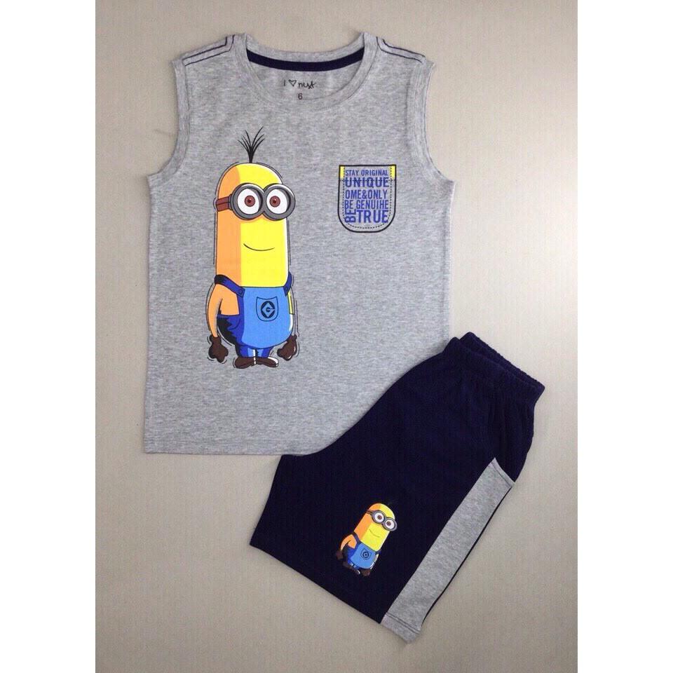Bộ sát nách bé trai in minion