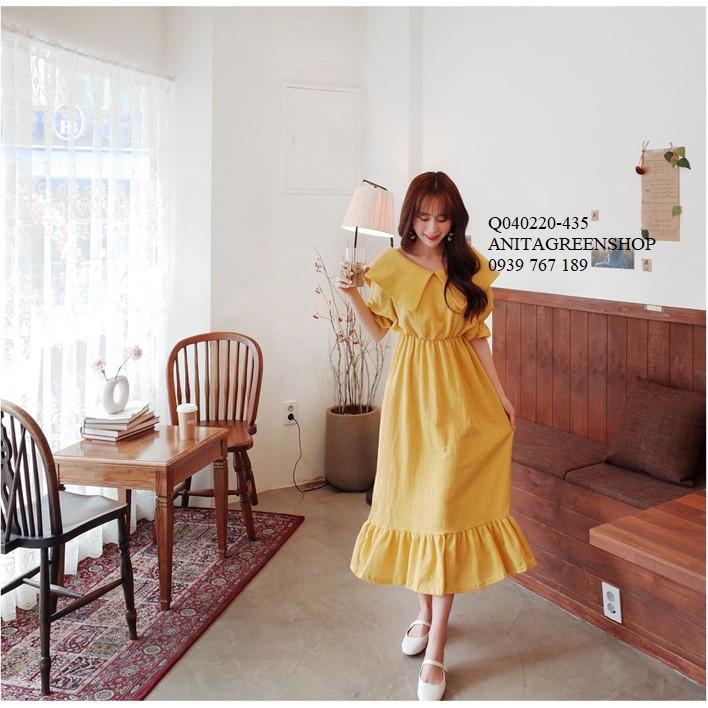 Q040220 ĐẦM MAXI CỔ BẢN TO
