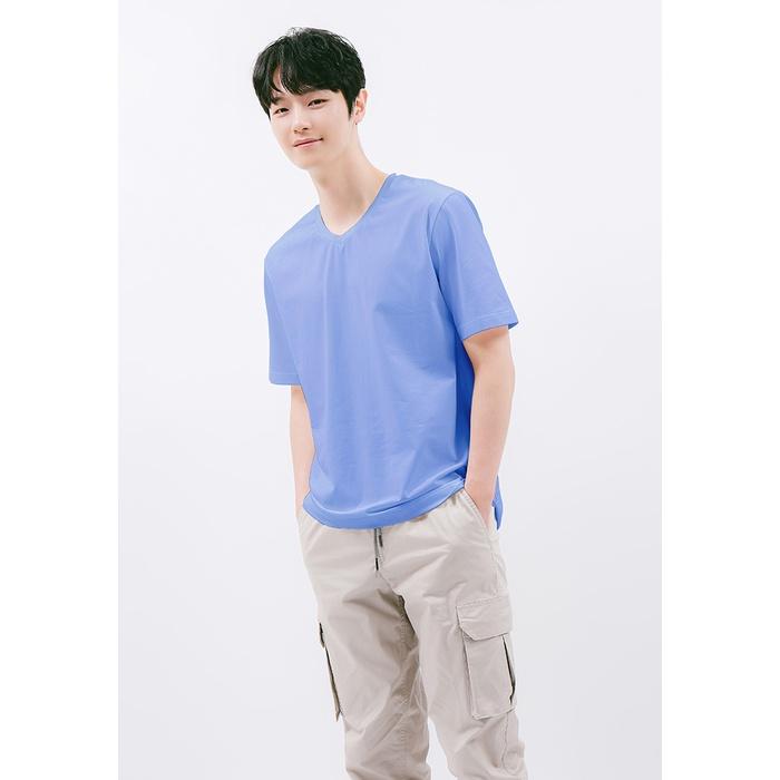 ÁO THUN TRƠN CỔ TIM NAM - BASIC PLUS V NECK T-SHIRT FOR MEN - LM21162001