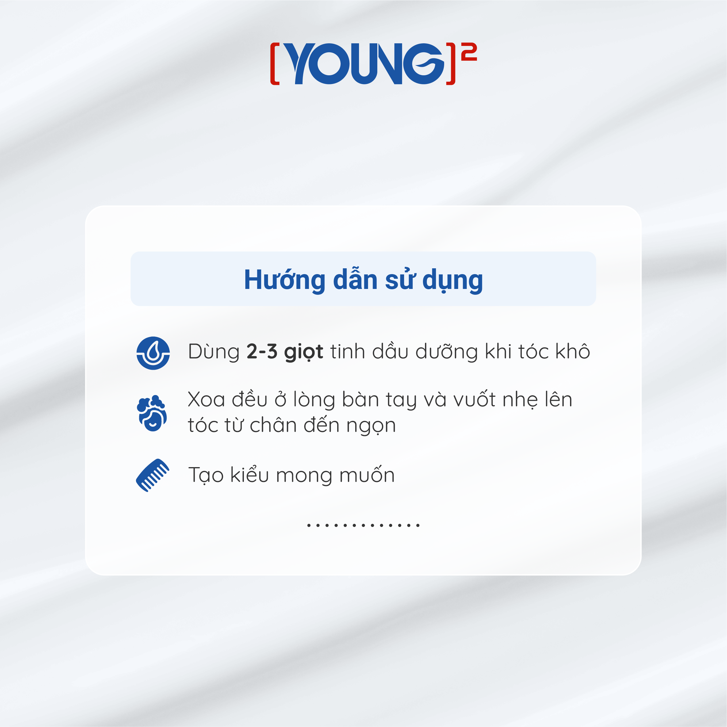 Dầu dưỡng tóc YOUNG giúp tóc vào nếp và bóng mượt 75ml