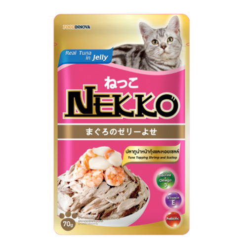 Pate Cho Mèo Nekko 70g, Pate Dạng Gói Cho Mèo, Pate Cho Mèo Thịt Thật Từ Cá Ngừ 28 Vị Hấp Dẫn