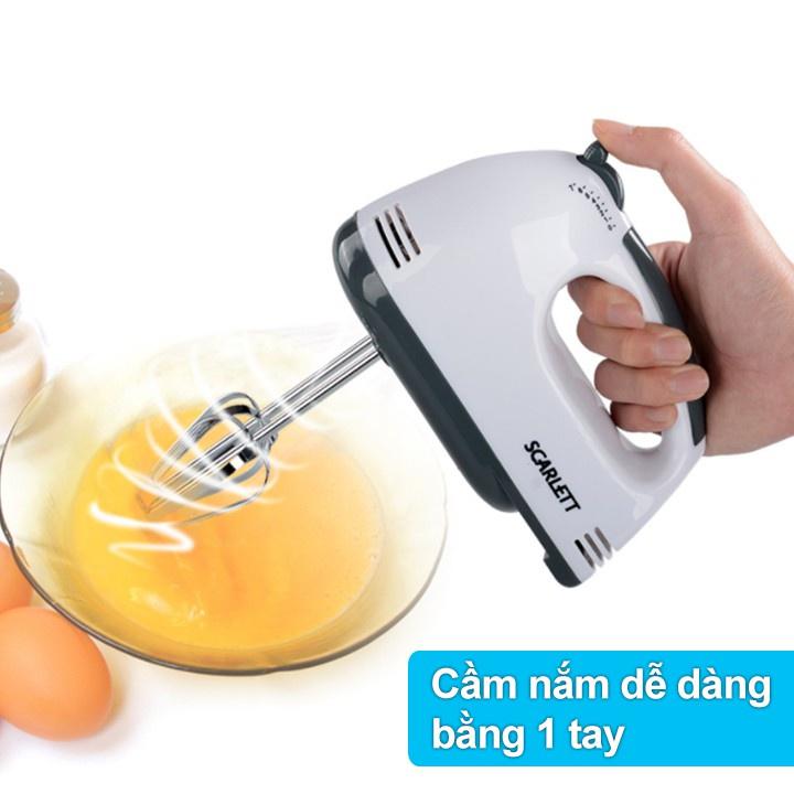 Máy Đánh Trứng,Tạo Bọt Cà Phê, Đánh Bột Làm Bánh, Cầm Tay 7 Tốc Độ Cực Mạnh, Êm Ái