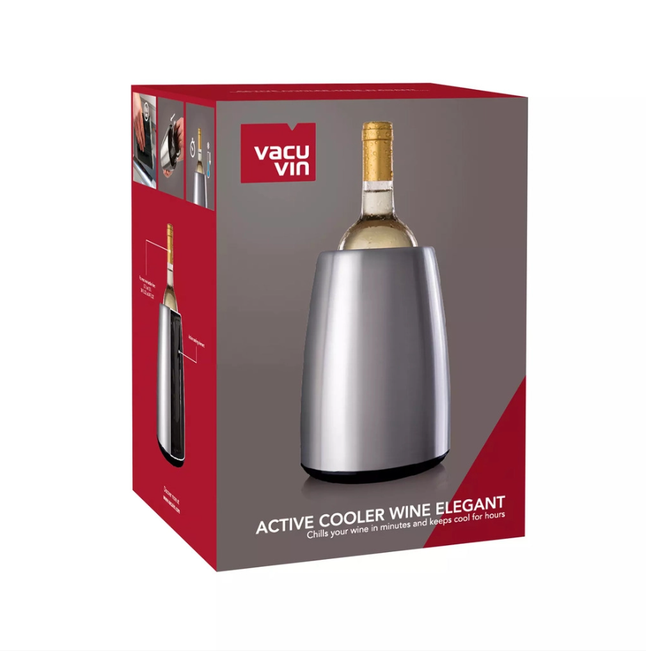 Vacu Vin - Bình giữ mát rượu màu bạc