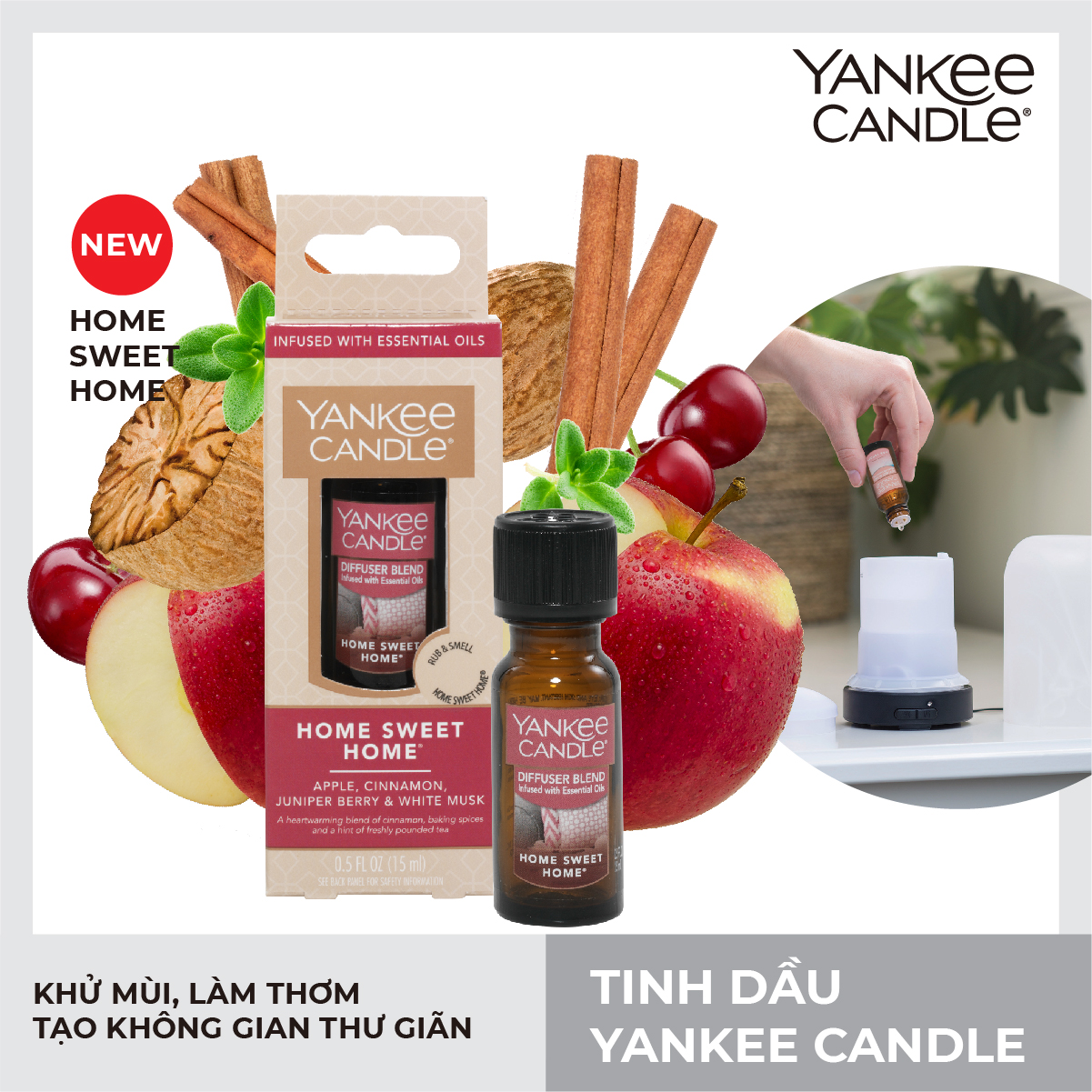 Tinh dầu Yankee Candle - Home Sweet Home