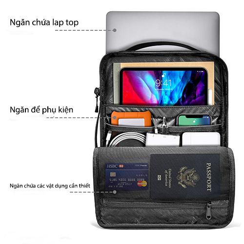 TÚI ĐEO CHÉO TOMTOC (USA) URBAN CODURA SHOULDER BAGS DÀNH CHO MACBOOK LAPTOP 15″16″ chống sốc - HÀNG CHÍNH HÃNG