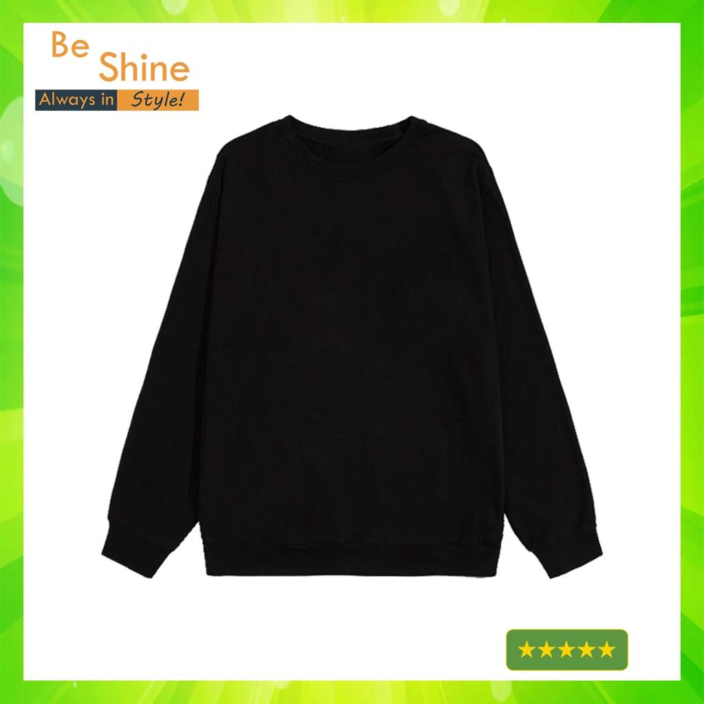 Sweater Nỉ Trơn - Áo Nỉ Dài Tay Unisex Form Rộng Thời Trang Nam Nữ Phong Cách Hàn Quốc