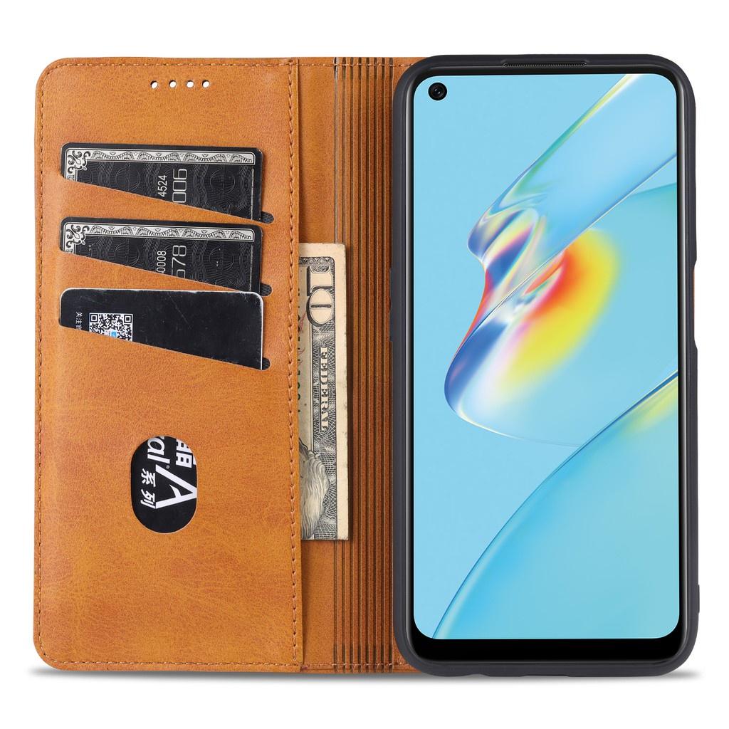 Bao da điện thoại PU kiểu ví nắp lật từ tính màu trơn cho Samsung Galaxy S20+ S20Ultra S20FE S20Lite S21+S21Ultra S21FE
