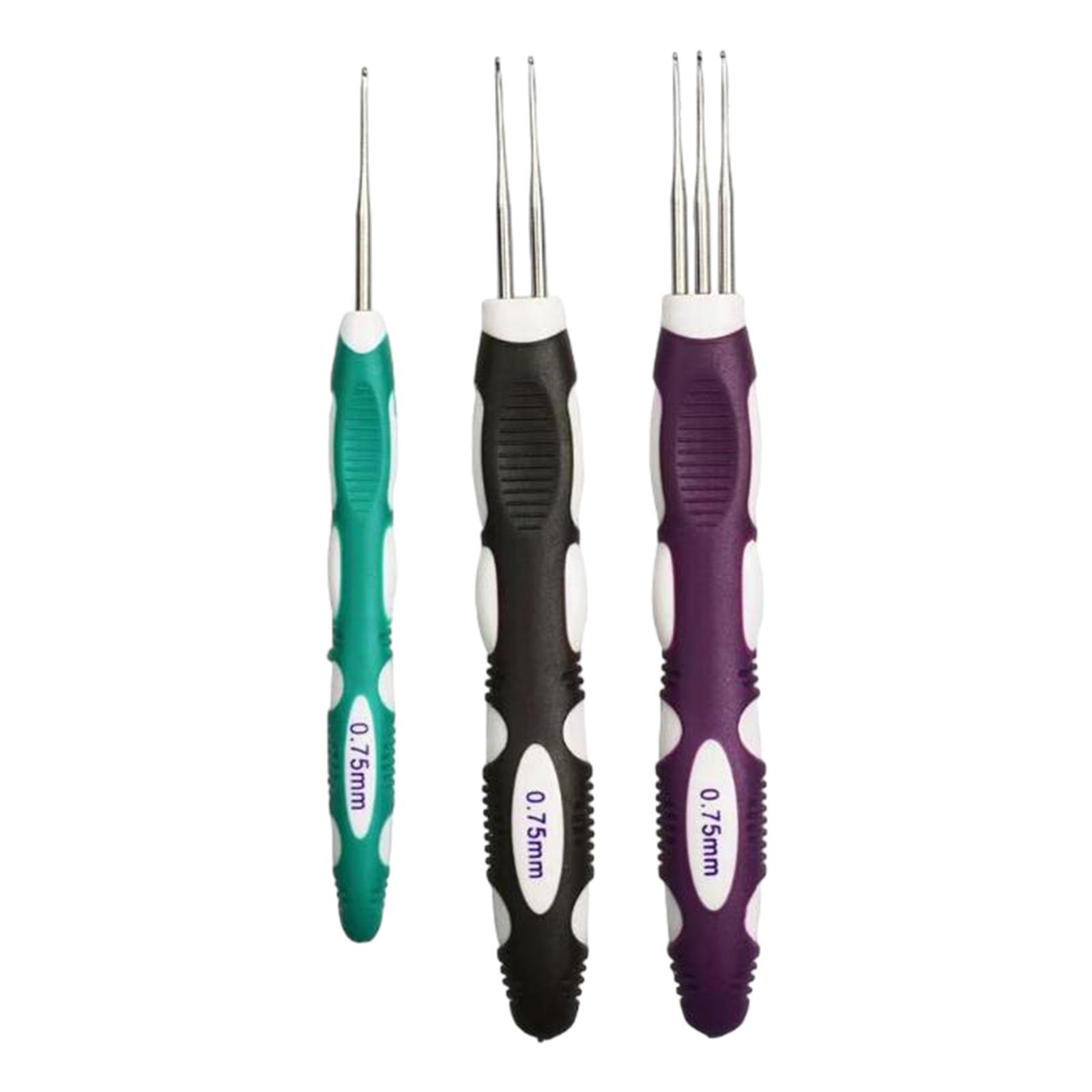 3 Pieces Dreadlock Crochet Hook Practical 1 Hook 2 Hook 3 Hooks Hair Making