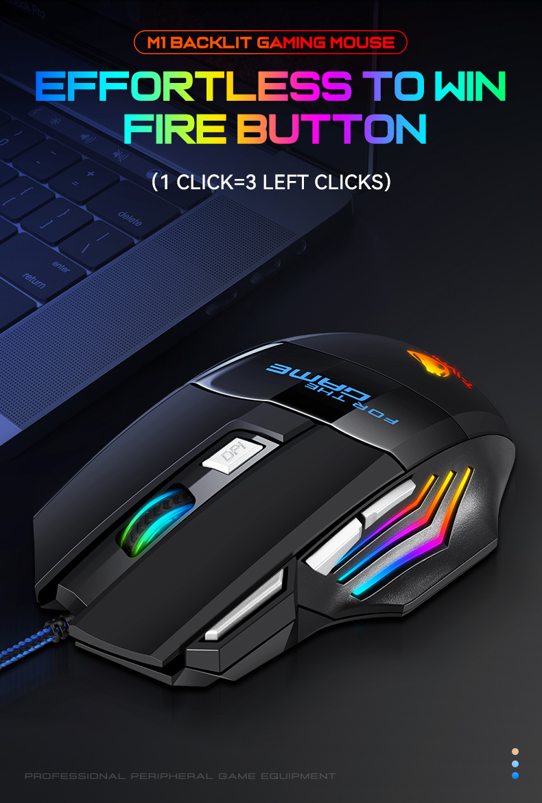 Chuột Gaming T-Wolf X1 Led USB - Hàng Chính Hãng