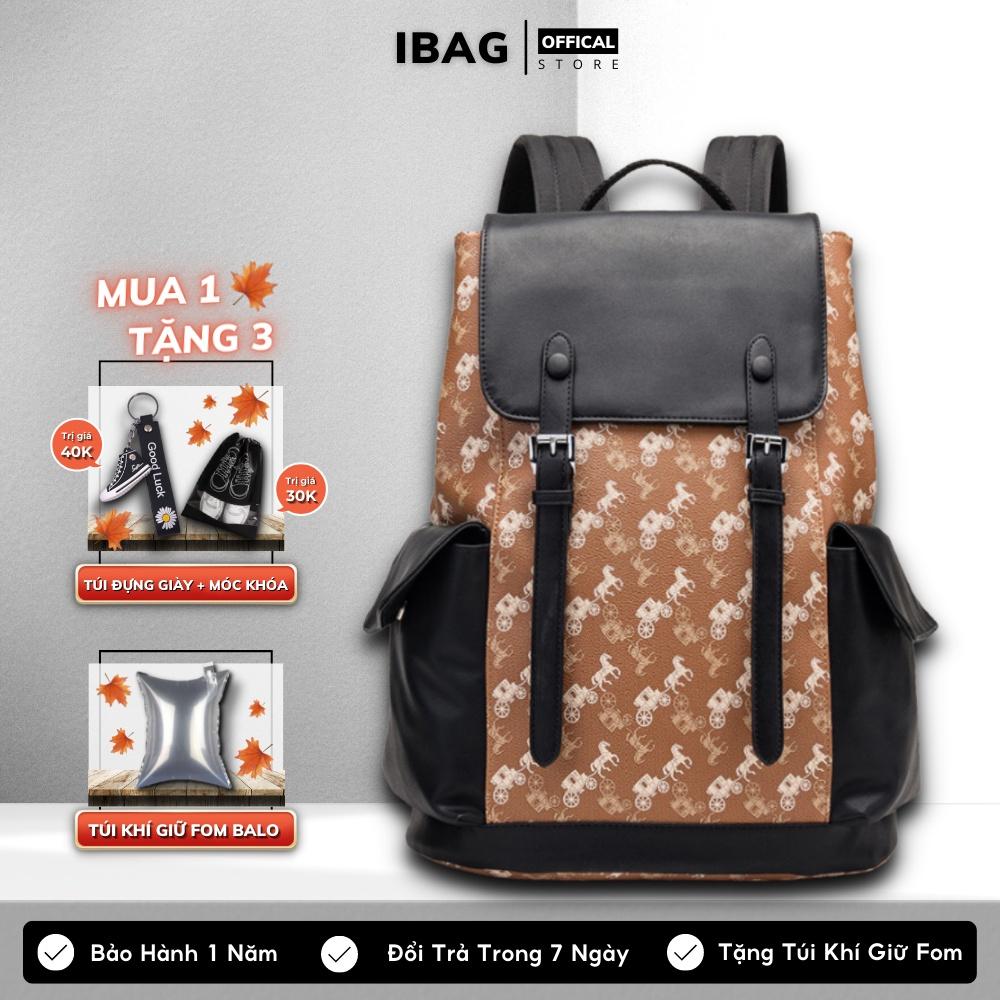 Balo da thời trang nam nữ da PU cao cấp chống thấm nước cặp đi học đi chơi ulzzang balo đựng laptop 15.6 inh -