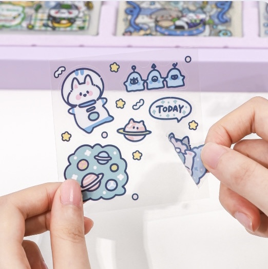Sticker Hộp 450 miếng dán Trang Trí Họa Tiết Hoạt Hình Sáng Tạo