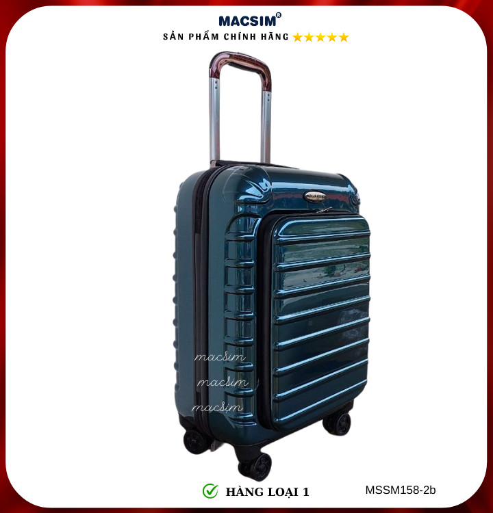Vali cao cấp Macsim Smooire MSSM158-2b cỡ 20 inch màu (shiny blue) - Hàng loại 1