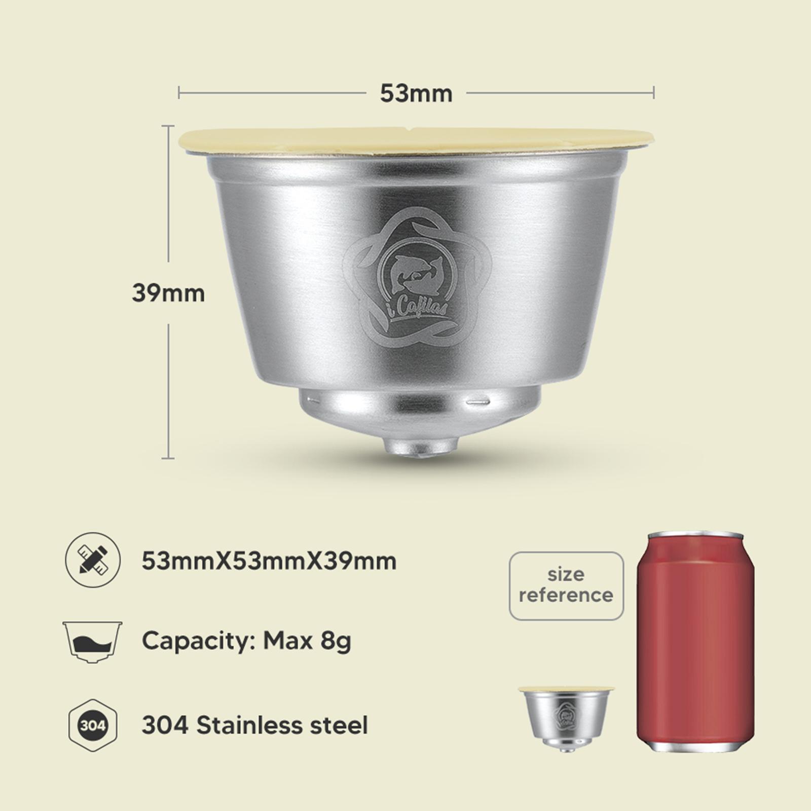 Reusable Coffee pod with Silicone Cap Coffee Machine Accessories