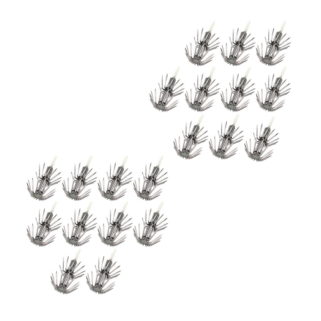 20 Chiếc Phát Sáng Trong Tối Mực Jig Móc Cứng DIY Dạ Quang Mực Bạch Tuộc Dụ Móc