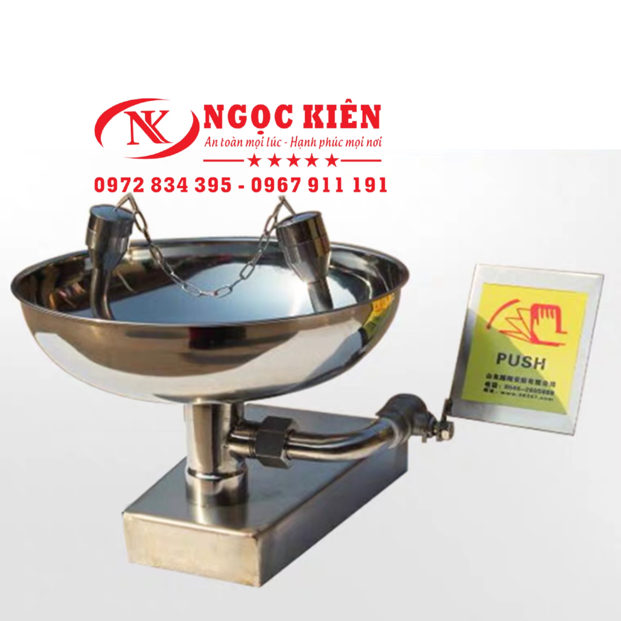 Dụng cụ rửa mắt khẩn cấp inox 304