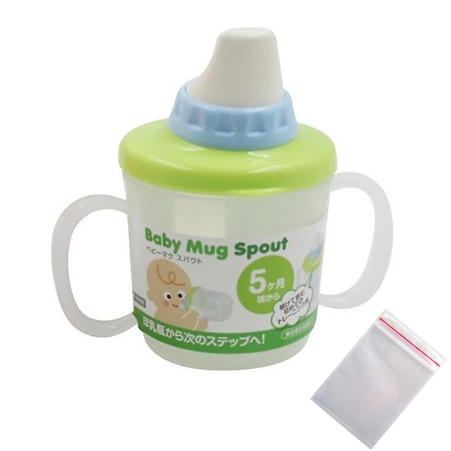 Cốc tập uống cho bé từ 5 tháng 230ml có vòi hút Japan tặng 2 zipper 12cm