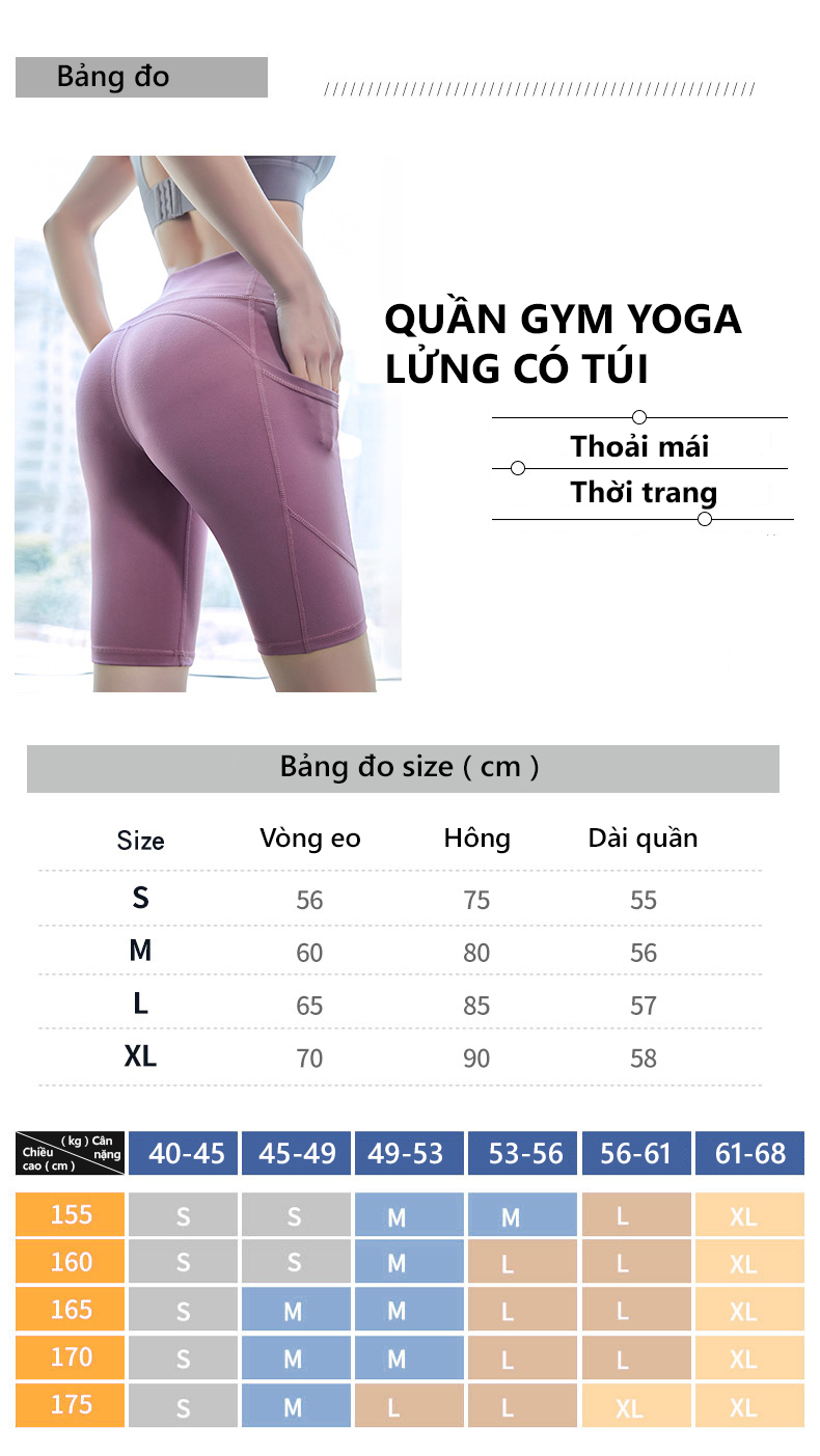 Quần Gym Yoga Form Lửng Tạo Dáng Mông Đào Cleacco , Chất Liệu Co Giãn 4 Chiều , Thoải Mái , Dáng Đẹp - Hàng Chính Hãng BORO SPORT