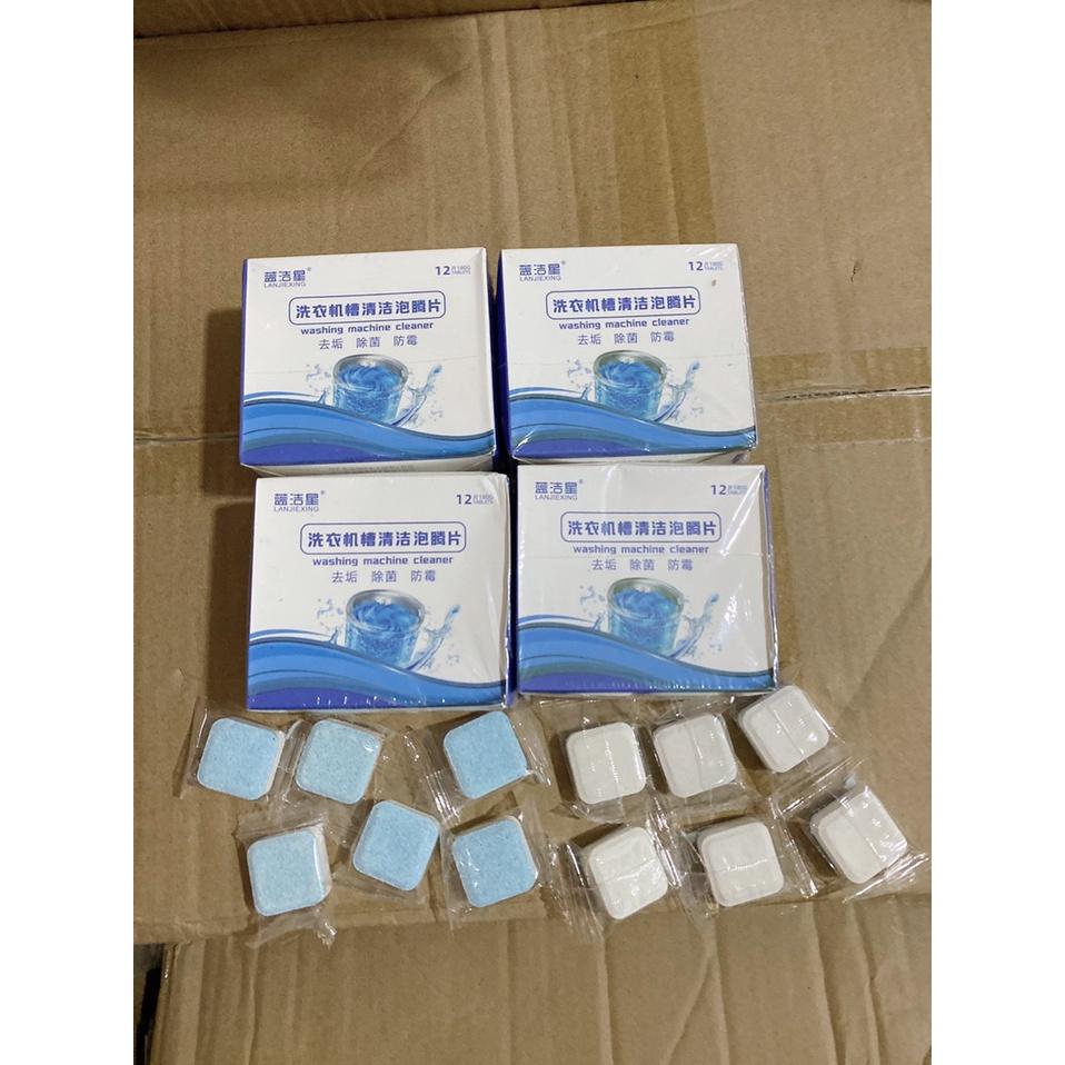 Hộp 12 Viên Vệ Sinh Lồng Máy Giặt và Tẩy Chất Cặn Bẩn Lâu Ngày Hiệu Quả