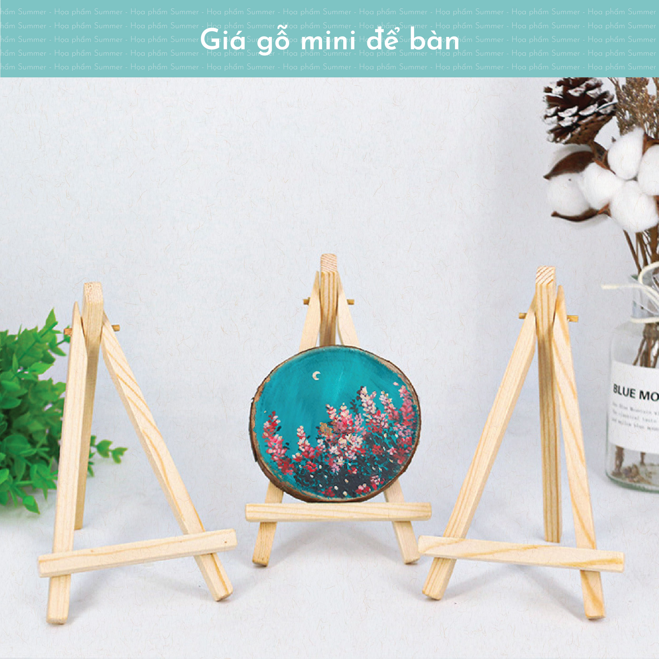 Giá vẽ mini để bàn kê tranh, điện thoại