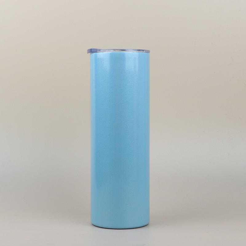 Phong cách mới nhất 20oz lớp phủ thăng hoa cơ thể thẳng cốc 304 ống hút giảm béo cốc cầu vồng sơn cách nhiệt cốc xe cốc