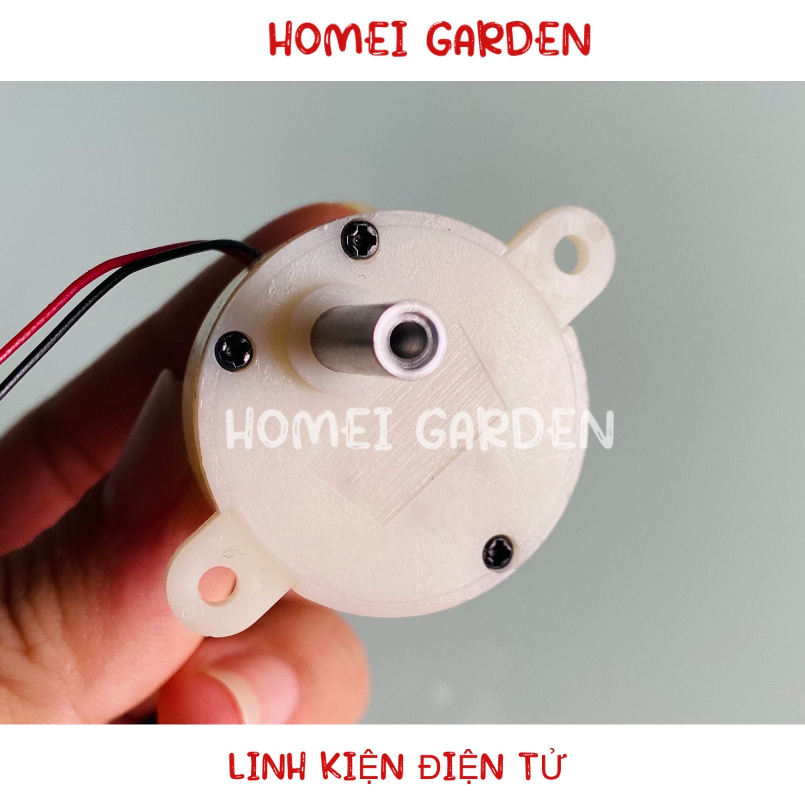 Mô tơ motor giảm tốc 300 tốc độ chậm 2,5 - 7,5 vòng/phút 3V - 9V chạy rất êm mới 100% - HM0153