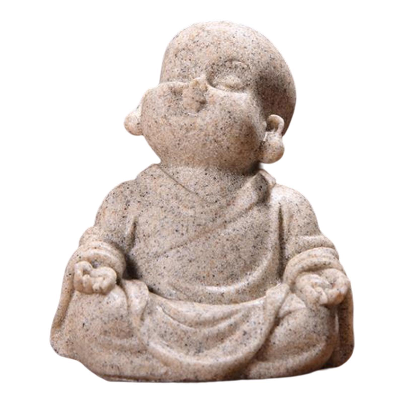 2x Buddha Statue Spiritual Ceramic Classic Inches Crafts for Office