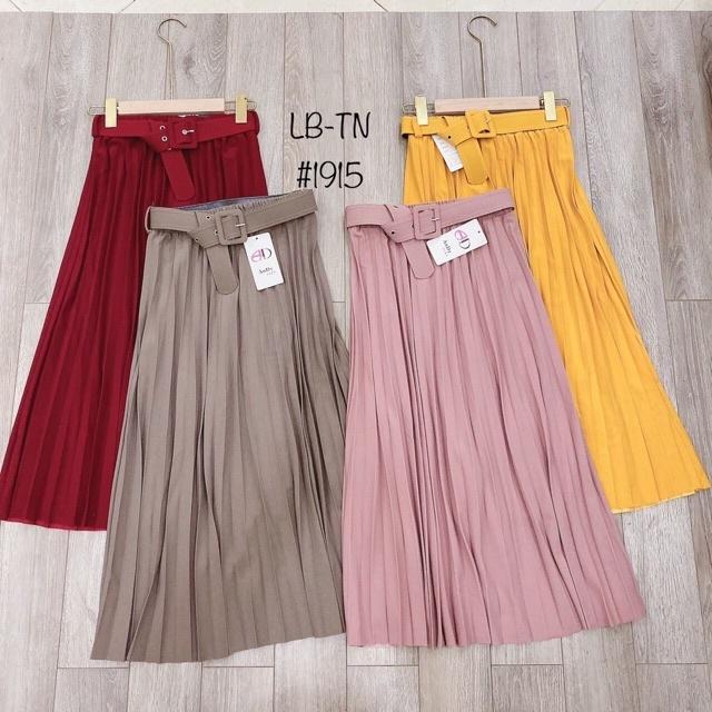 Chân váy xếp ly dài, chân váy công sở dáng xuông