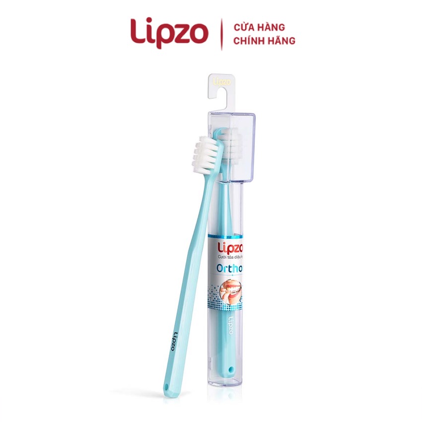 Bàn Chải Đánh Răng Lipzo Orthor Cao Cấp Công Nghệ Chỉ Tơ 2 Đầu Mềm Mảnh Chuyên Biệt Cho Người Niềng Răng