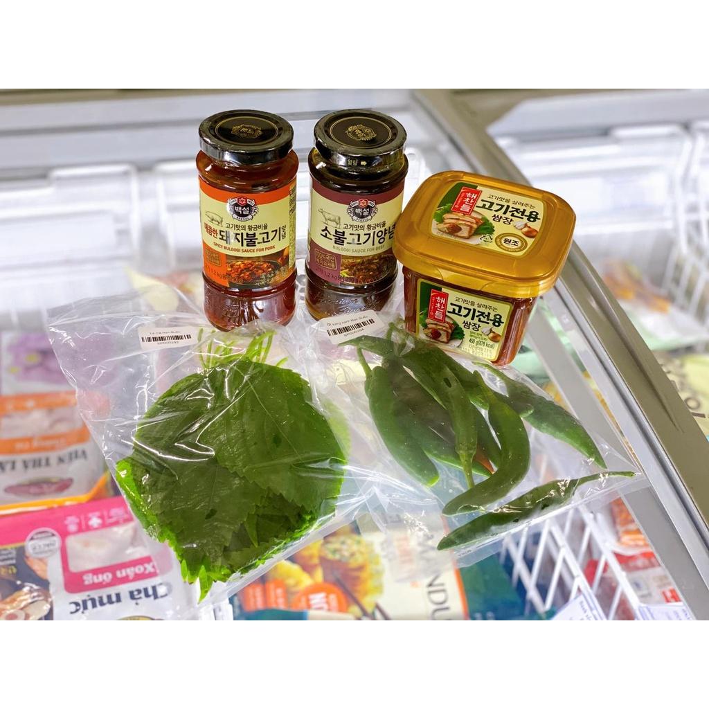 Lá mè ăn thịt nướng tươi ngon