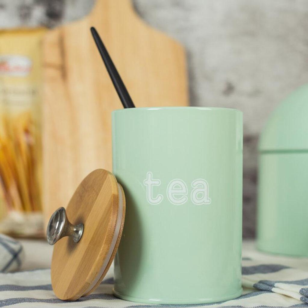 Bếp Kim Loại Gia Vị Canister Salt Sugar Pepper Pepper Jar