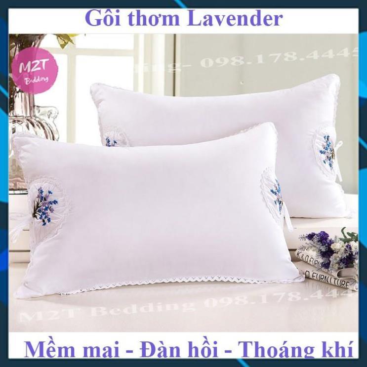 Ruột gối thơm Lavender bedding ruột gối hơi cao cấp kháng khuẩn mềm mại 45x65 cm