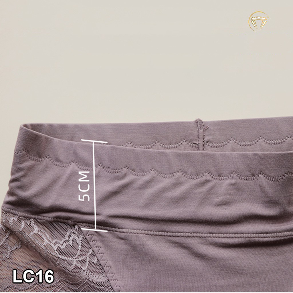 Combo 5 quần lót cotton lưng cao phối ren