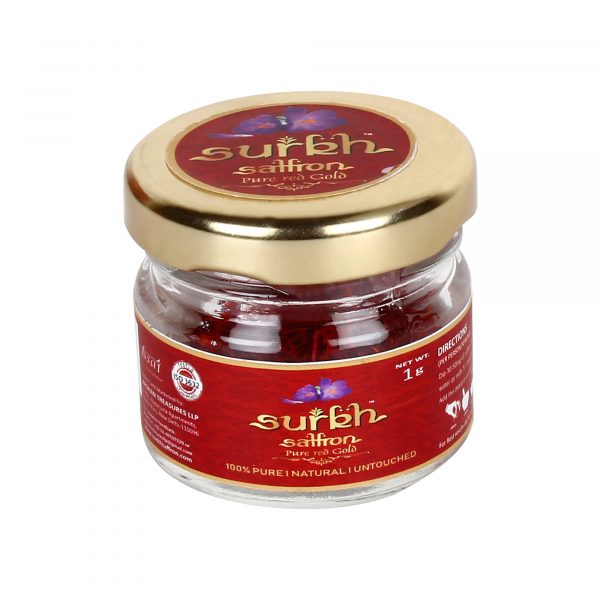 Surkh Saffron – 1 Gram – 100% Pure I Natural I Untouched Premium Grade 1 Saffron / Kesar