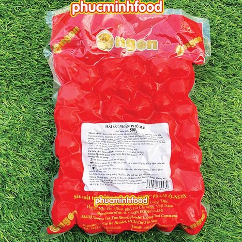 Hải Sản Nhân Phô Mai, Cá Viên Nhân Phô Mai Ô Ngon gói 500gram