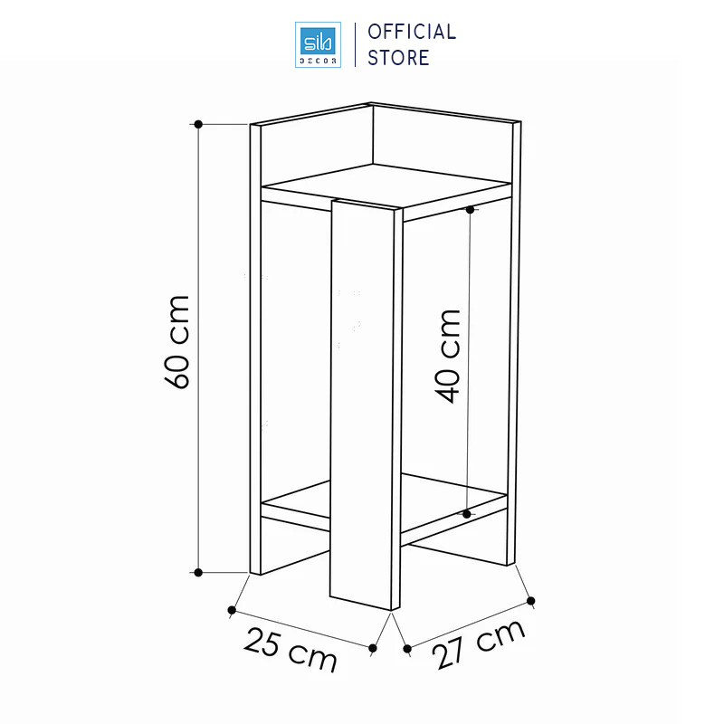 Kệ Đầu Giường Đơn Giản Halie Thương Hiệu SIB Decor