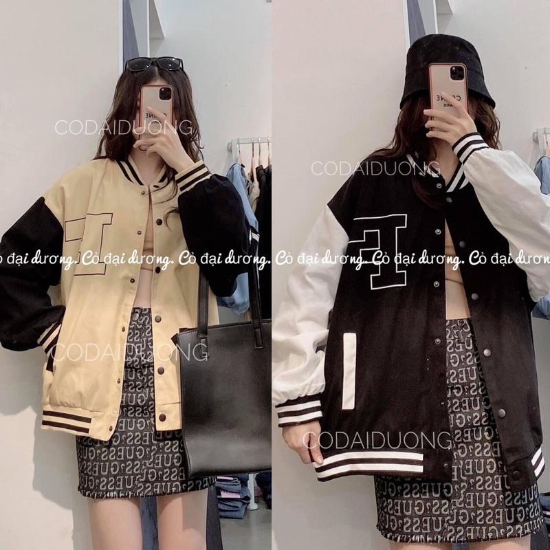 Khoác bomber F-F bo viền pha thân unisex