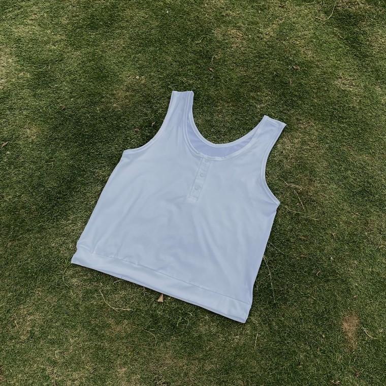 Áo BUTTON NECK TANKTOP VANBYVN