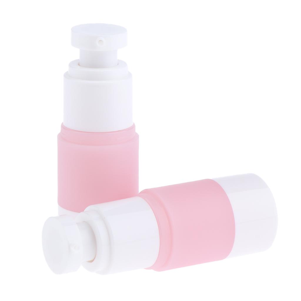 2 Cái Xách Tay Mỹ Phẩm Rỗng Trang điểm Vô Trùng Airless Pump Spray Chai