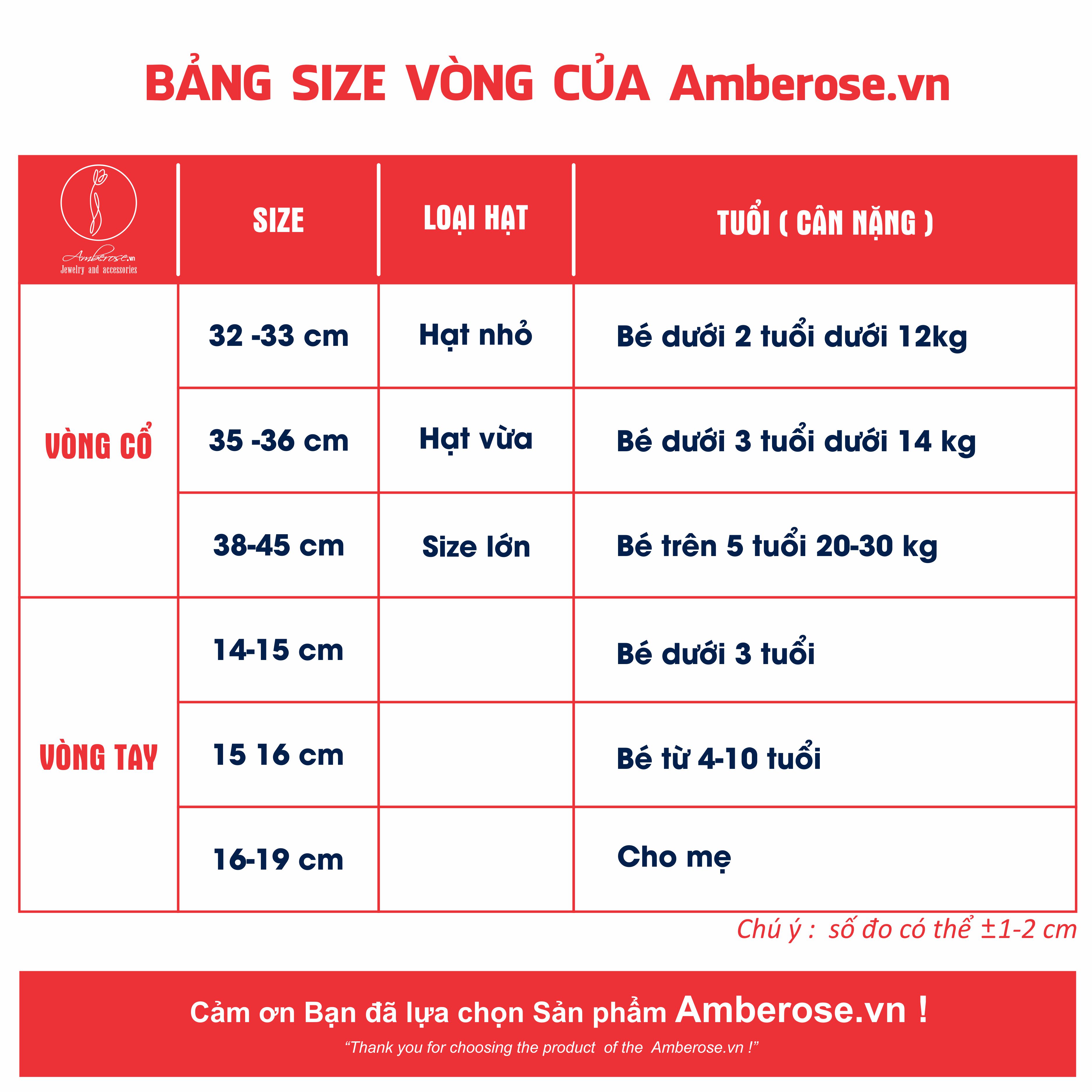 Vòng Cổ Hổ Phách Amber Cho Bé 0 - 10 tuổi VCM4MSAN