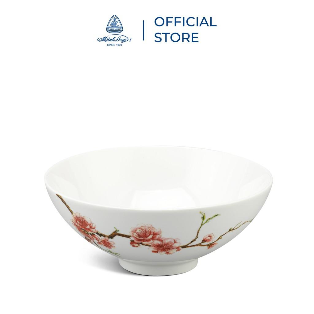 Chén, Bát Ăn Cơm Sứ Minh Long - Daisy IFP - Hồng Đào - 11.5 cm