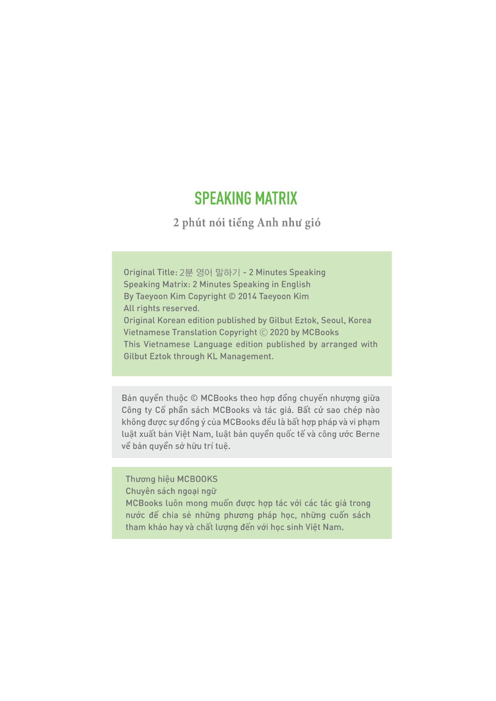 Speaking Matrix - 2 Phút Nói Tiếng Anh Như Gió - ảnh 12