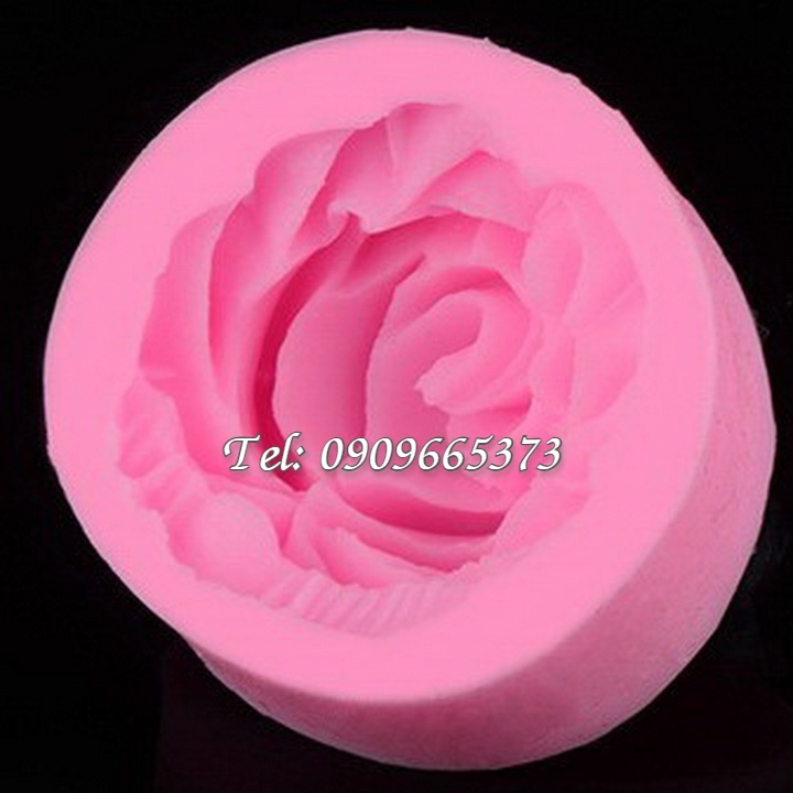 Khuôn silicon làm rau câu hoa hồng xoáy - Mã số 1313