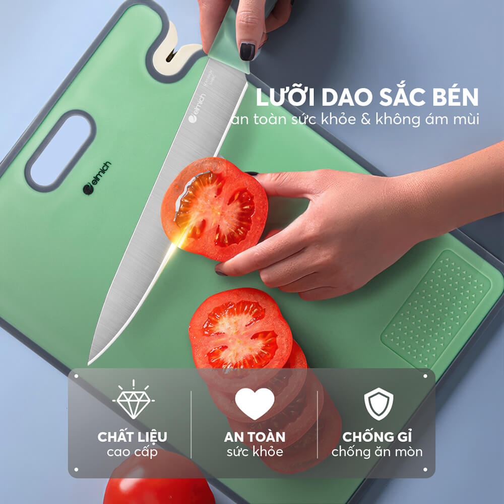 Dao Gọt Hoa Quả Elmich Diamond EL8405, Hàng Chính Hãng, Cán Chống Trượt, Chuôi Dao Chắc - JoyMall