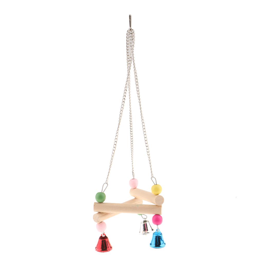 Colorful Swing Bird Parrot Rope Hammock Hanging Toys Parakeet Cockatiel