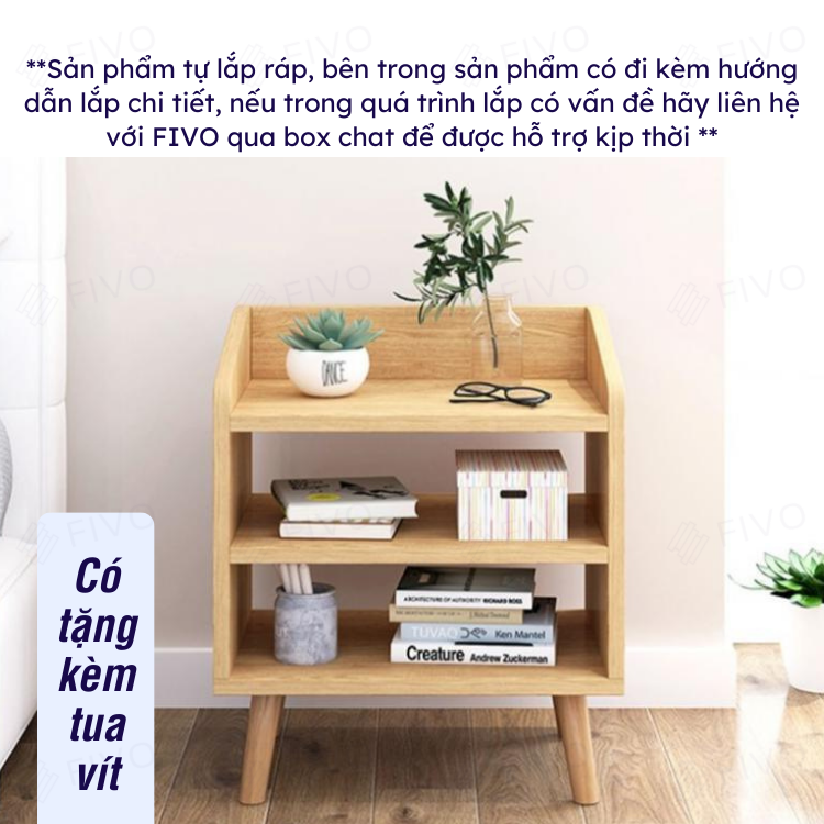 Kệ Tủ Đầu Giường Gỗ Cao Cấp FIVO FT33 Đa Dạng Mẫu Mã, Phong Cách Châu Âu Sang Trọng, Thiết Kế Hộc Tủ Tiện Lợi