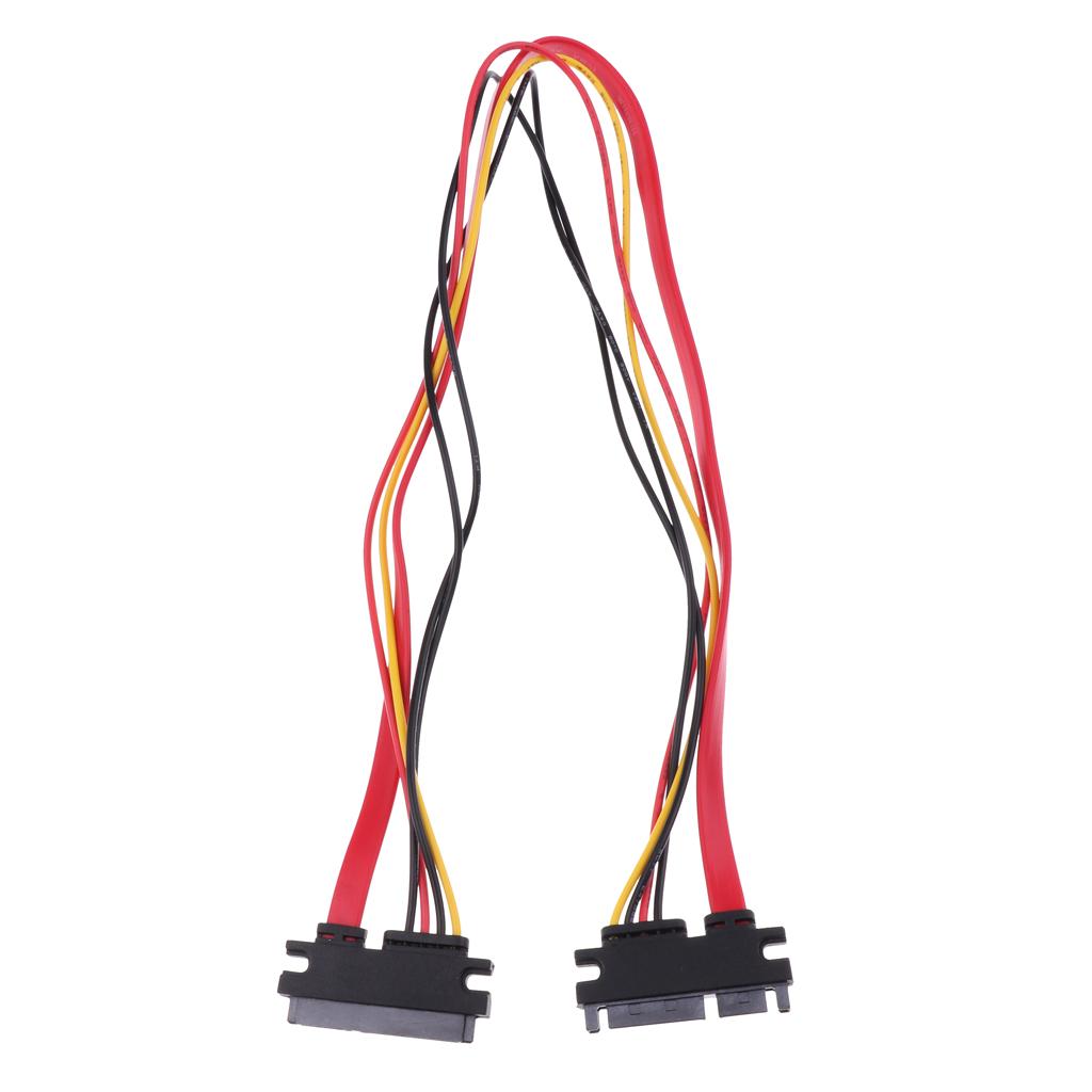 22-pin  Sata Male To Female Data And Power Combo Extension Cable 20''