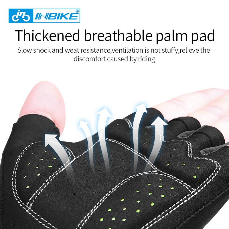 Găng tay xe đạp Inbike Half Finger chống trượt xe máy MTB Găng tay xe đạp MTB Găng tay đàn ông Găng tay thể thao ngoài trời IF19285 Color: Style A-Red Size: XL