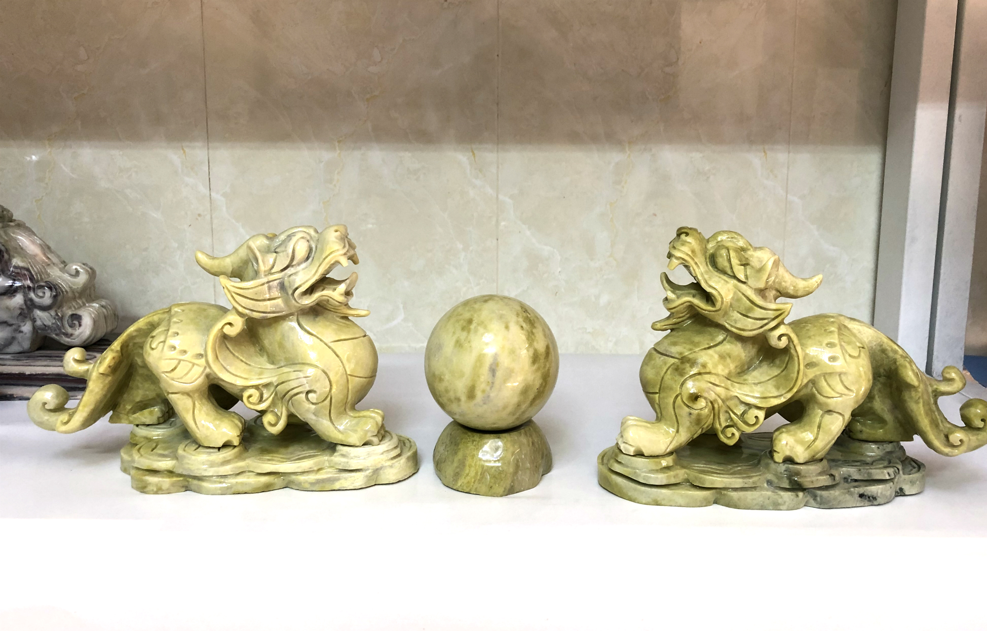 Tỳ hưu đá tự nhiên ngọc serpentine sản xuất tại Việt Nam nặng 5 kg/ cặp ( giá sản phẩm là 1 cặp)TIHUUDATUNHIEN5KG.CAP - Linh vật phong thủy khác | DienMayHC.com