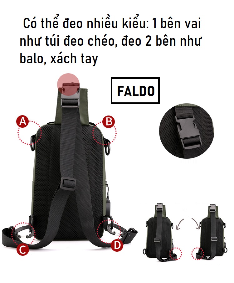 Túi Đeo Chéo Chống Nước FALDO 02