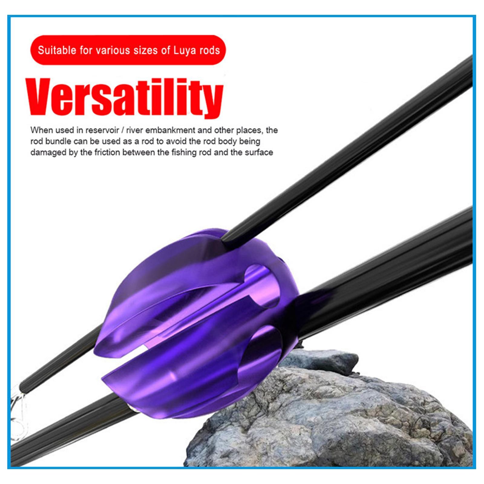 Reusable Fishing Rod Tie Holder Fastener Binding Clip for Outdoor